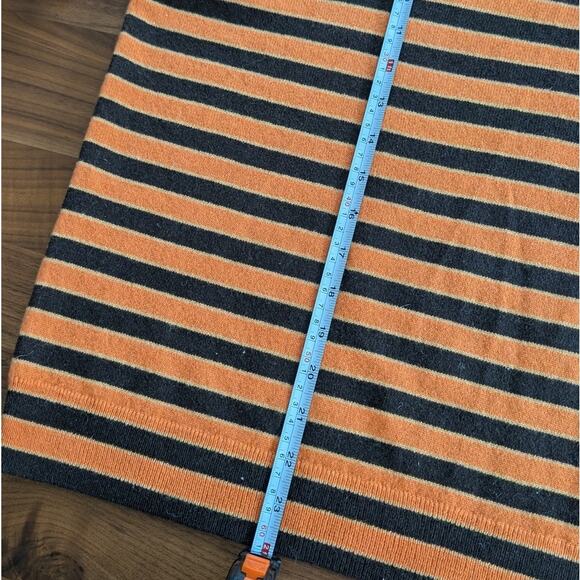 NWT MARNI + Uniqlo Orange 100% Cashmere Striped Turtleneck Sweater, size XL - Picture 7 of 9